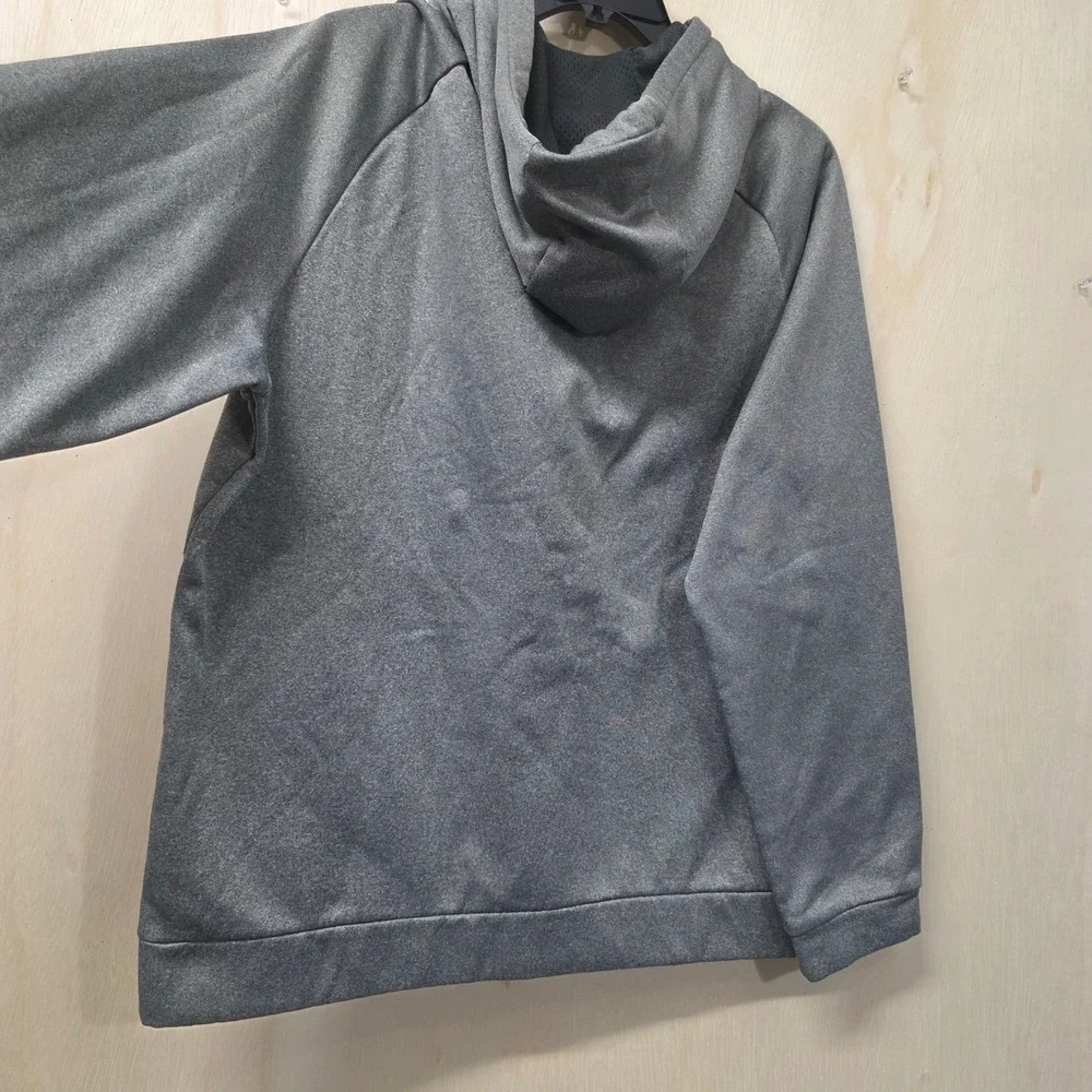 Nike Dri-FIT Mens Large Gray Heathered Pullover Hoodie Fleece Sweatshirt